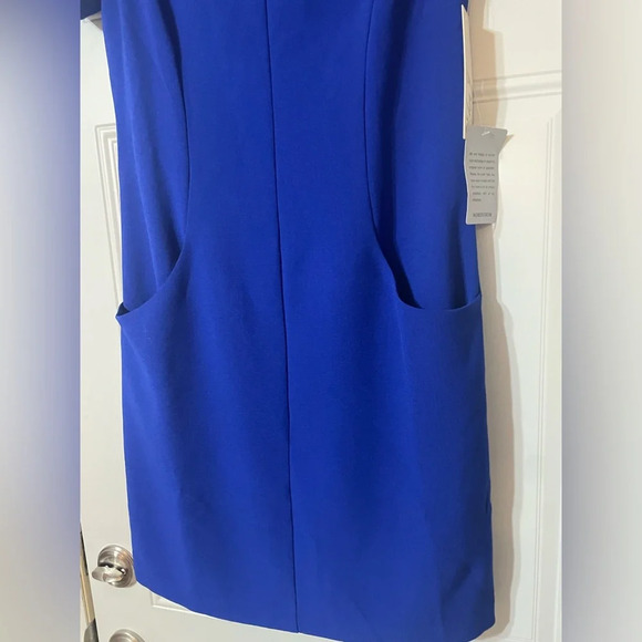 Eliza J Cobalt Blue Office Business Casual Dress With Pockets Size 6 - Picture 6 of 9